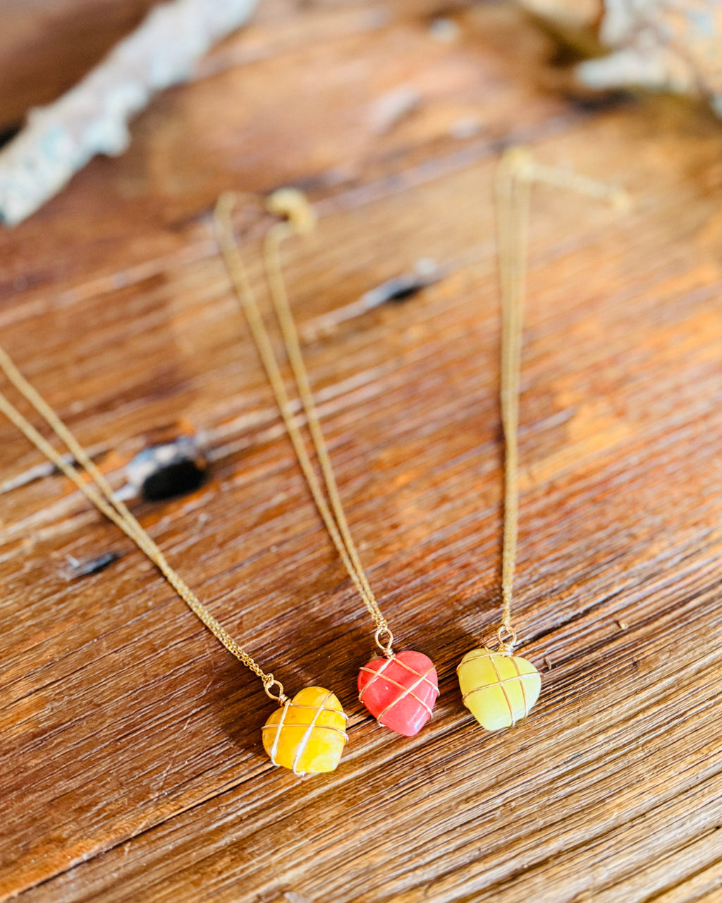 Collar Corazón en Cristal Natural – Acero Inoxidable