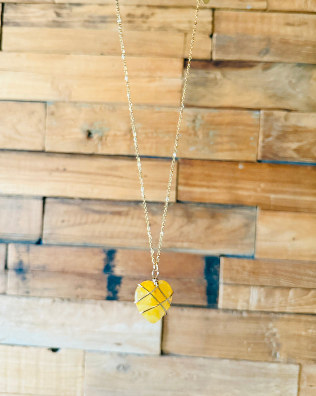 Collar Corazón en Cristal Natural – Acero Inoxidable