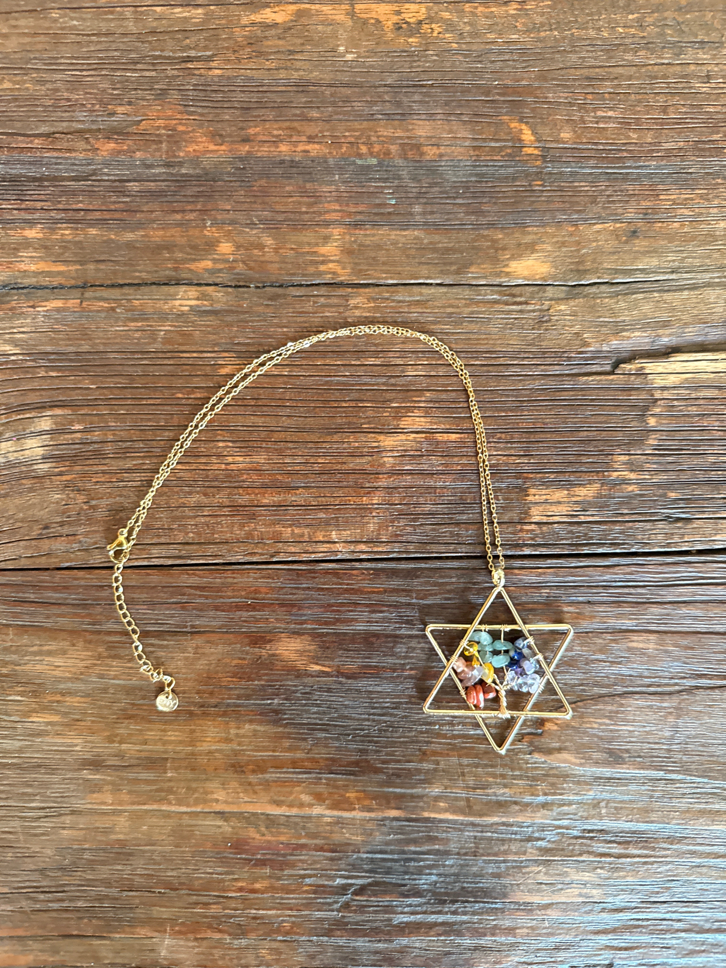 Collar Estrella Chakras – Acero Inoxidable
