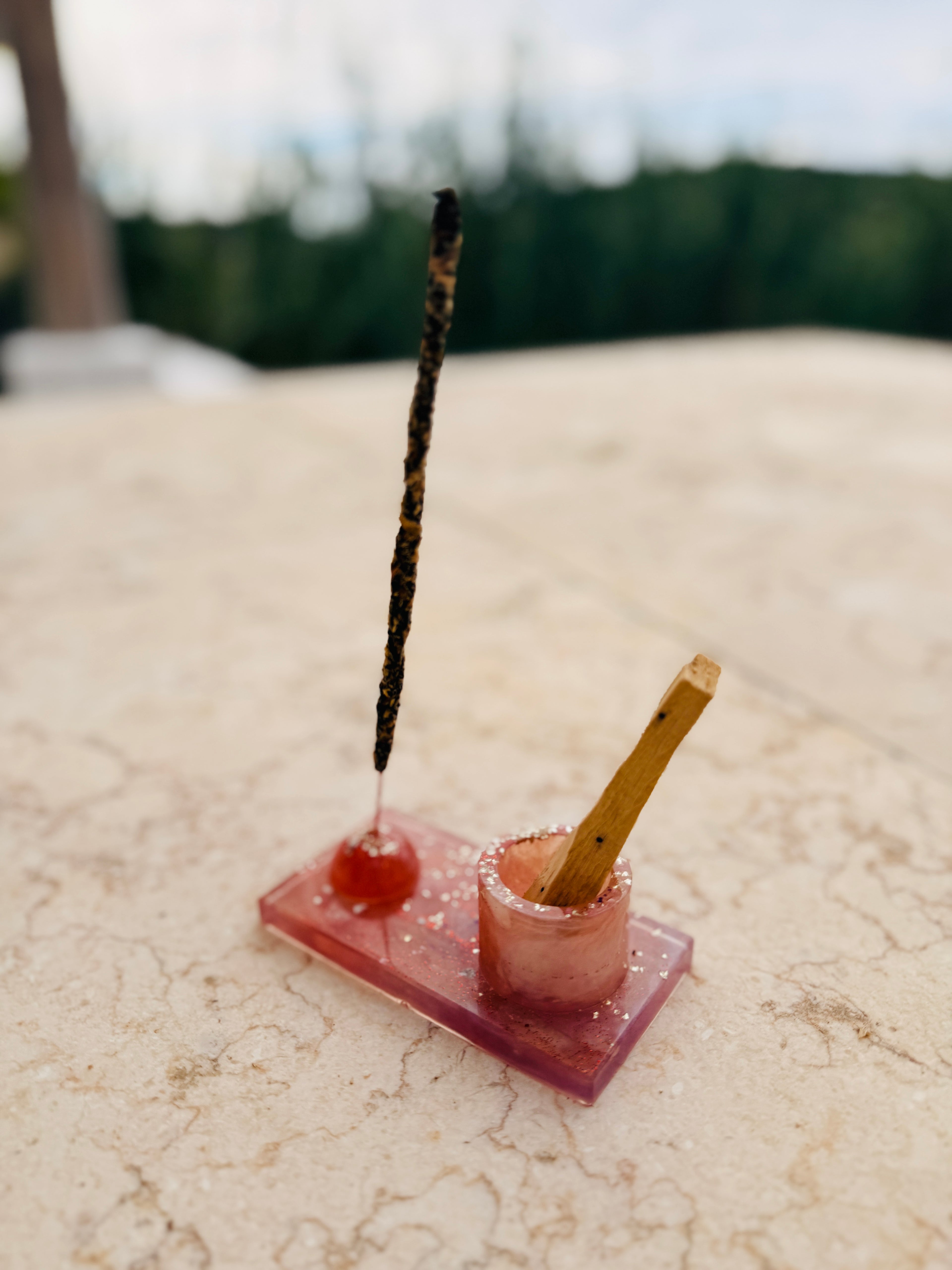Quemador de Resina para Palo Santo e Incienso – Incluye Varilla y Palo Santo