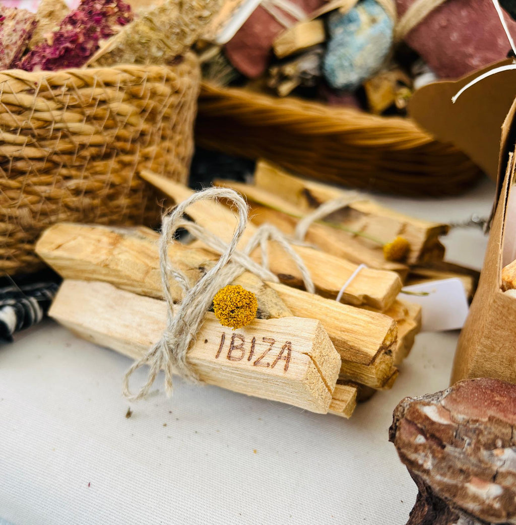 4er-Pack gegravierter Palo Santo „IBIZA“